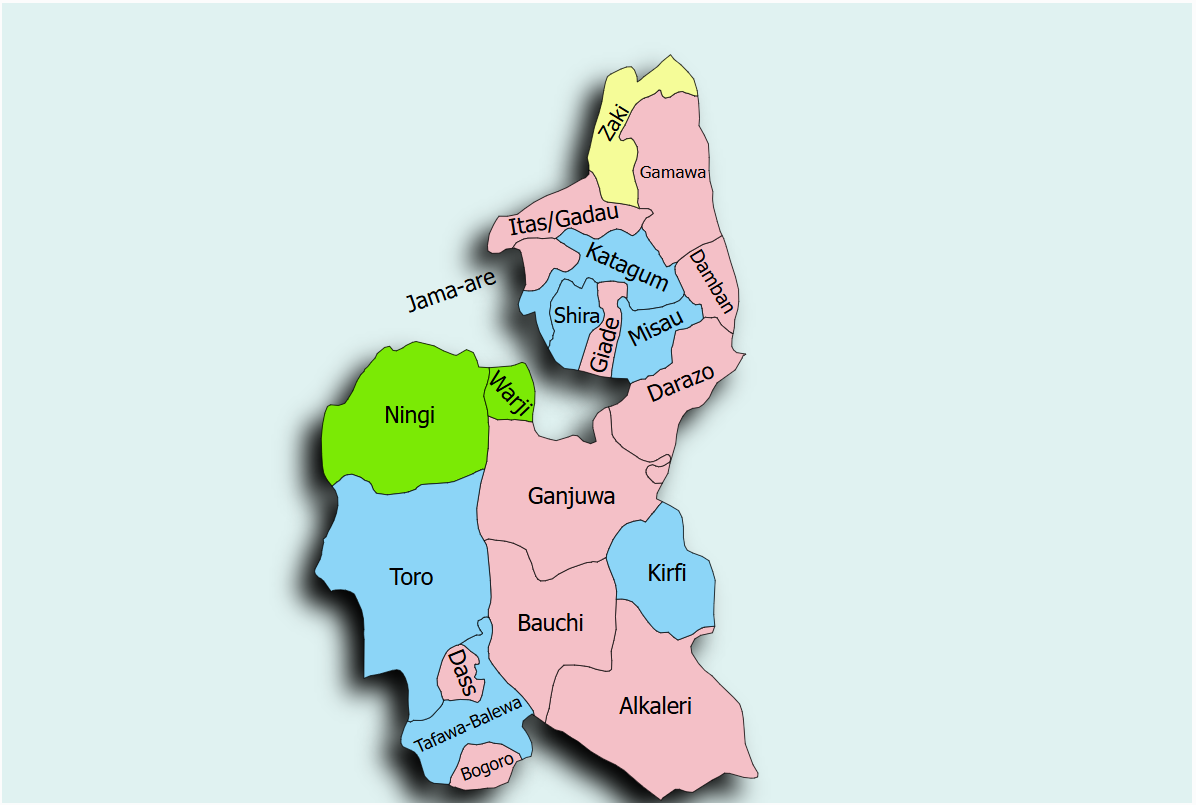 Bauchi State Map